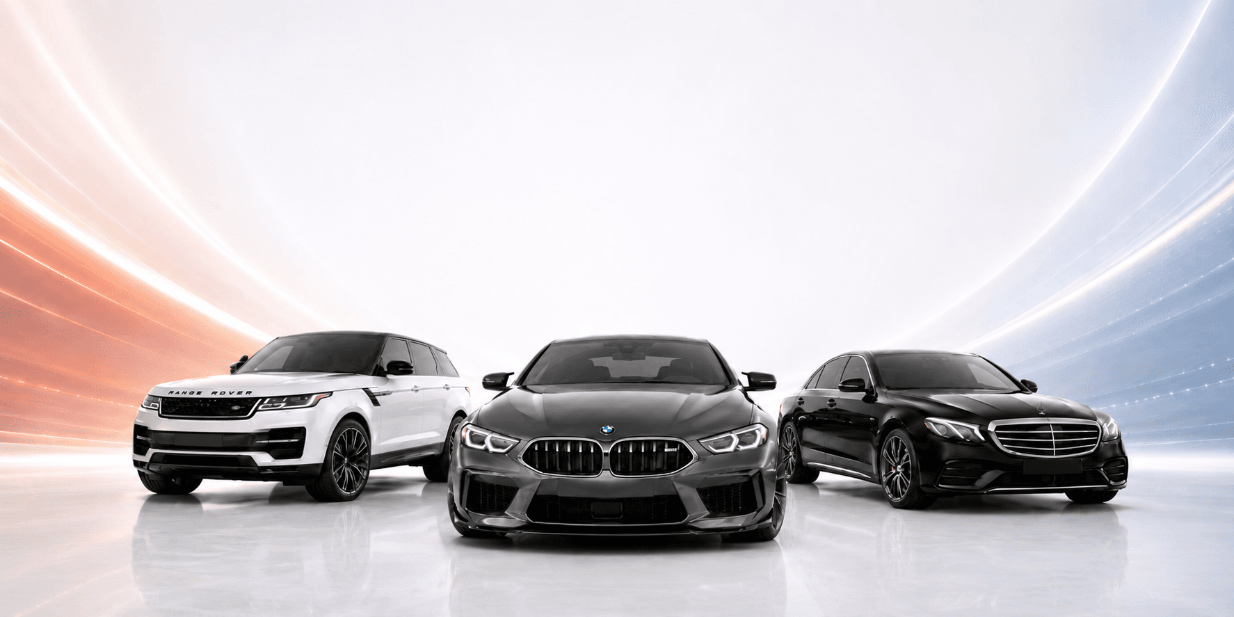 Luxury cars ready for valuation